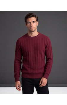 Butik İstanbul Erkek Bisiklet Yaka Çizgi Desenli Triko Bordo Butik İstanbul Erkek Bisiklet Yaka Çizgi Desenli Triko Bordo