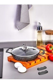 Esivitalia Granit 18 Cm Sahan Cam Kapaklı Esivitalia Granit 18 Cm Sahan Cam Kapaklı