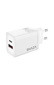 Shaza SG2501 PD20W Çift Çıkışlı USB QC3.0 ve Type-C Şarj Adaptörü