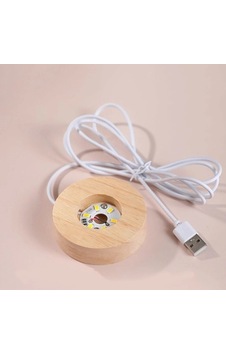 Ahşap Altlıklı Usb'li Gece Lambası Bej Ahşap Altlıklı Usb'li Gece Lambası Bej