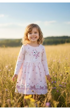 Esila Kids Kız Çocuk Elbise Uzun Kollu Kedi Desenli Fiyonklu Mürdüm Esila Kids Kız Çocuk Elbise Uzun Kollu Kedi Desenli Fiyonklu Mürdüm