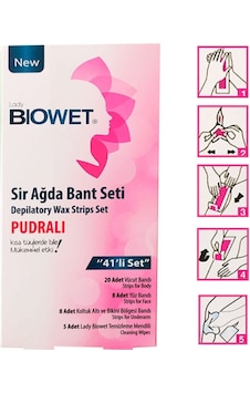 Lady Biowet Vücut ve Yüz İçin Sir Ağda Bant Seti 41'li