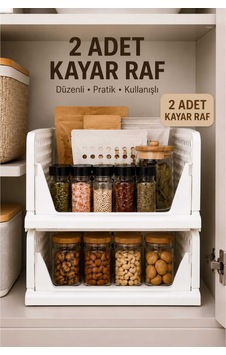 Rayflex Kayar Raf Sistemi, Dolap İçi Düzenleyici Çekmece Ve Organizer Çok Amaçlı Mutfak Rafı 2 Adet Beyaz Beyaz 2 Adet Rayflex Kayar Raf Sistemi, Dolap İçi Düzenleyici Çekmece Ve Organizer Çok Amaçlı Mutfak Rafı 2 Adet Beyaz Beyaz 2 Adet