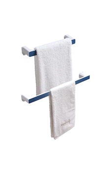 2li Kendinden Yapışkanlı, Dekoratif, Şık, Güçlü Havlu Askısı 25,7cm Ve 46,3cm Mavi&beyaz beyaz 2li Kendinden Yapışkanlı, Dekoratif, Şık, Güçlü Havlu Askısı 25,7cm Ve 46,3cm Mavi&beyaz beyaz