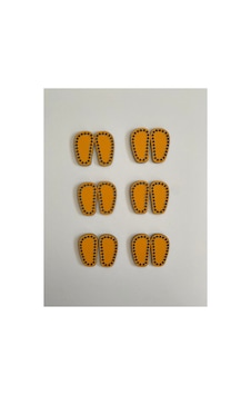 Amigurumi Bebek Ayakkabı Tabanı 6 Çift Turuncu Amigurumi Bebek Ayakkabı Tabanı 6 Çift Turuncu