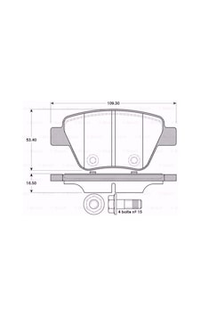 Skoda Superb Ii 1.6 Tdi 2008-2015 Bosch Arka Fren Balatası N11.15831 Skoda Superb Ii 1.6 Tdi 2008-2015 Bosch Arka Fren Balatası N11.15831