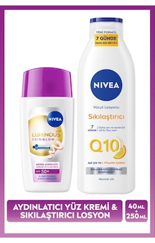 Spf50+ Güneş Koruyucu Luminous630 Skin Glow Yüz Kremi 40ml Ve Q10 Sıkılaştırıcı Vücut Losyonu 250ml Spf50+ Güneş Koruyucu Luminous630 Skin Glow Yüz Kremi 40ml Ve Q10 Sıkılaştırıcı Vücut Losyonu 250ml