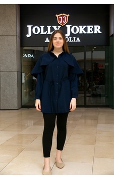 Unika Boutique Kadın Omuz Detaylı Gömlek Lacivert Unika Boutique Kadın Omuz Detaylı Gömlek Lacivert