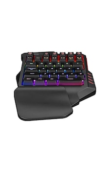 Mıracle K1 Siyah Usb Led Işıklı Q 35 Tuşlu Multimedya Mini Gaming Oyuncu Klavyesi