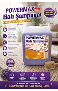 Powermax Halı Şampuanı 5l Elde Kullanım Etkili Temizlik Ve Ferah Görünüm Tekli