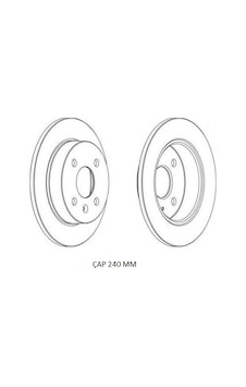 Fren Diski Opel Astra G, Astra F, Astra H Arka - 240 Mm Fren Diski Opel Astra G, Astra F, Astra H Arka - 240 Mm