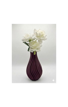 Modern Spiral Tasarım 3d Baskı Dekoratif Vazo 21 Cm Vişne Çürüğü Modern Spiral Tasarım 3d Baskı Dekoratif Vazo 21 Cm Vişne Çürüğü
