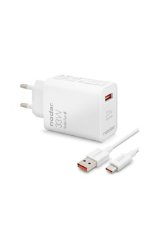Type-c Hızlı Şarj Seti 33w Usb Adaptörlü 1 M Pvc Kablolu Beyaz Nd1006 Tg 5klfk5h