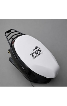 Tvs Beyaz Penye Motorsiklet Sele Kılıfı 1.kalite Likrali Penye Yıkanabilir