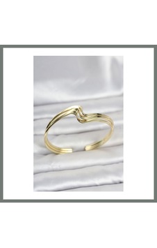 Mmb-trade Zikzak Model Gold Renk Pirinç Kadın Bileklik Mmbz