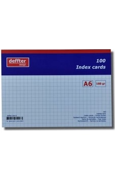 Deffter İndex Kartı A6 Beyaz Kareli Deffter İndex Kartı A6 Beyaz Kareli
