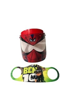 Gürbey Spiderman Baskılı Çocuk Siperlik + Ben 10 Desenli Çocuk Maske Gürbey Spiderman Baskılı Çocuk Siperlik + Ben 10 Desenli Çocuk Maske