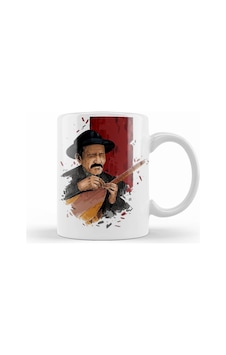 Aşık Veysel İllustrasyon Kupa Bardak Porselen Karışık Aşık Veysel İllustrasyon Kupa Bardak Porselen Karışık
