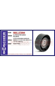 Alternatör Gergi Rulmani Rulmani Clio 2 - Kangoo - Megane 2 - Modus - Micra 3 1.5 Dcı K9k - Megane 2 1.4-1.6 16v K Alternatör Gergi Rulmani Rulmani Clio 2 - Kangoo - Megane 2 - Modus - Micra 3 1.5 Dcı K9k - Megane 2 1.4-1.6 16v K