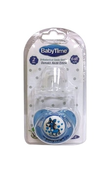 Baby Time Bt141 Silikon Damaklı Desenli Emzik No 2 - Mavi