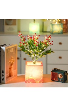 Pembe Saksılı Led Yapay Çiçek 6998 Pembe Saksılı Led Yapay Çiçek 6998