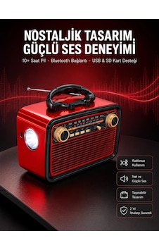 Nostaljik Görünümlü Ahşap Radyo Tf Sd Usb Girişli Led Fener Işıklı - 5000 Nostaljik Görünümlü Ahşap Radyo Tf Sd Usb Girişli Led Fener Işıklı - 5000