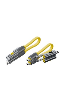 4 Ü 1 Arada Çok Fonksiyonlu 240w Type-c Hızlı Şarj Kablosu Gizlenebilir Bıçak Ve Usb-c Çakmak Özellikli 22 Cm 4 Ü 1 Arada Çok Fonksiyonlu 240w Type-c Hızlı Şarj Kablosu Gizlenebilir Bıçak Ve Usb-c Çakmak Özellikli 22 Cm