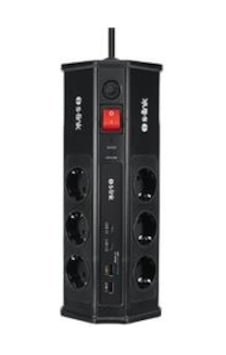 S-link Prz03 Prizhive 3m 630 Joule 1.5mm 2 Usb 2 Typec 2.4a-5v 500v 6000v 6lı Akım Korumalı Priz 0 S-link Prz03 Prizhive 3m 630 Joule 1.5mm 2 Usb 2 Typec 2.4a-5v 500v 6000v 6lı Akım Korumalı Priz 0