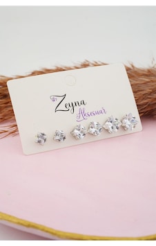 Kadın 3 Boy 6'lı Kare Zirkon Taşlı Küpe Set Tkr001-5356 Gümüş Kadın 3 Boy 6'lı Kare Zirkon Taşlı Küpe Set Tkr001-5356 Gümüş