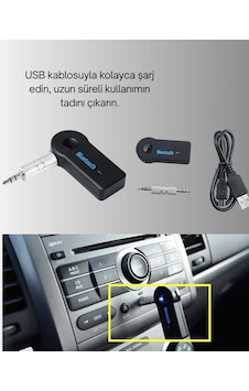 Bluetooth Aux Araç Kiti, Eller Serbest Özellikli Bluetooth Aux Araç Kiti, Eller Serbest Özellikli