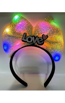 Genel Led Işıklı 3 Farklı Fonksiyonda Yanan Gümüş Love Yazılı Sarı Fiyonk Taç 20x17 Cm Genel Led Işıklı 3 Farklı Fonksiyonda Yanan Gümüş Love Yazılı Sarı Fiyonk Taç 20x17 Cm