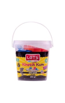 Let's Kinetik Kum 250 Gr. Siyah Plastik Kutu Let's Kinetik Kum 250 Gr. Siyah Plastik Kutu