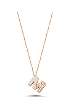 0,05 Karat Pırlantalı M Harf Kolye 0,05 Karat Pırlantalı M Harf Kolye