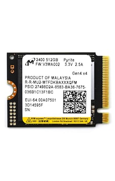 Micron 2400a 512gb M.2 22x30 Nvme Ssd 512 GB Micron 2400a 512gb M.2 22x30 Nvme Ssd 512 GB