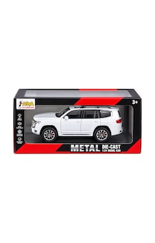 Toyota Land Cruiser Metal Model Araba 1:24 Ölçek Beyaz Araba Toyota Land Cruiser Metal Model Araba 1:24 Ölçek Beyaz Araba