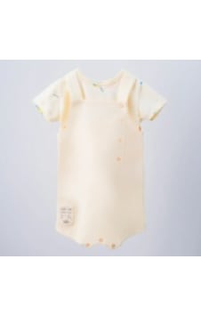 Moi Noi Baby Moi Noi Salopet Çıtçıtlı Bej - Ice Cream Açık Bej