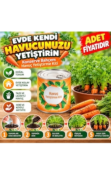 Konserve Bahçem Evde Konservede Havuç Yetiştirme Büyütme Kiti Aklby-bsva58 Diğer Konserve Bahçem Evde Konservede Havuç Yetiştirme Büyütme Kiti Aklby-bsva58 Diğer