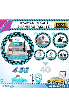 Taksi Kamera Seti 8 Uzaktan İzlemeli 2 Kameralı Wifi 4g 1 Tb Har Taksi Kamera Seti 8 Uzaktan İzlemeli 2 Kameralı Wifi 4g 1 Tb Har