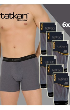 Mataş Tatkan - 6'lı - Penye Modal Erkek Boxershort Gri Mataş Tatkan - 6'lı - Penye Modal Erkek Boxershort Gri