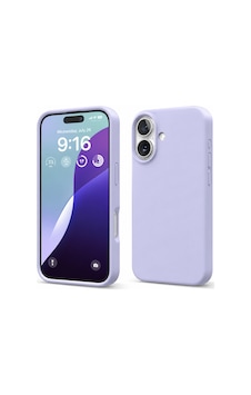 Apple iPhone Uyumlu 16 İçi Kadife Lansman Cappy Silikon Kılıf Pastel Lila Mor