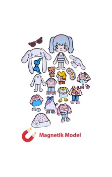 Toca Boca Cinnamoroll Mıknatıslı Kıyafet Giydirme Seti