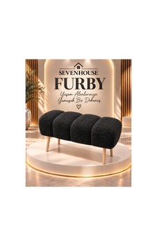 Furby Teddy Kumaş Puf Bench 4 Boğumlu Modern Tasarım, Ahşap Ayaklı, Yatak Odası, Makyaj Masası 64x32x43 Cm Siyah Furby Teddy Kumaş Puf Bench 4 Boğumlu Modern Tasarım, Ahşap Ayaklı, Yatak Odası, Makyaj Masası 64x32x43 Cm Siyah
