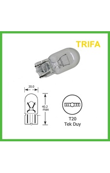 Vaveni Trifa T20 Dipsiz Park Ampulü Tek Duy 1 Adet Sarı Arz Vaveni Trifa T20 Dipsiz Park Ampulü Tek Duy 1 Adet Sarı Arz