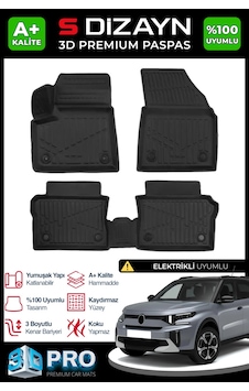 S-dizayn Citroen C3 Aircross Elektrikli 3d Pro Havuzlu Paspas 2025 Üzeri A+ Kalite
