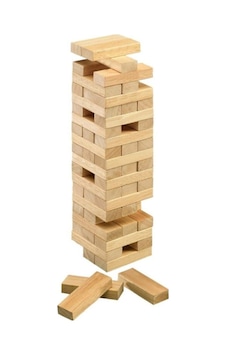 Ahşap Denge Jenga Oyunu 4 Parça Denge Oyunu