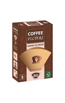 Coffee Filters 1/4 4 Numara Filtre Kahve Kağıdı Paket Brown 80 Adet Coffee Filters 1/4 4 Numara Filtre Kahve Kağıdı Paket Brown 80 Adet