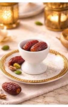 Seramik Hurmalık & Lokum Sunum Tabağı Ramazan Özel Beyaz - 830133065 Beyaz