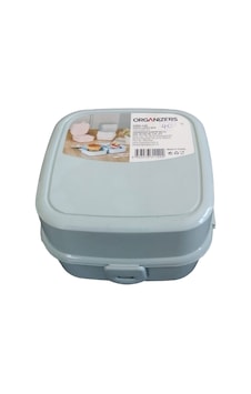 Organizers Kiddy Lunch Box Çocuk Beslenme Kutusu Org-149 Mint Yeşil 145x145x90mm Plastik Saklama Kabı Açık Ahşap