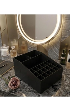 Ahşap Masaüstü Organizer 21 Bölmeli Siyah Ahşap Masaüstü Organizer 21 Bölmeli Siyah