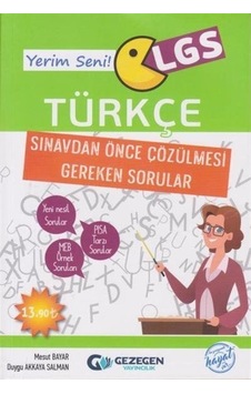 LGS Türkçe Sınavdan Önce Çözülmesi Gereken Sorular / Mesut Bayar LGS Türkçe Sınavdan Önce Çözülmesi Gereken Sorular / Mesut Bayar